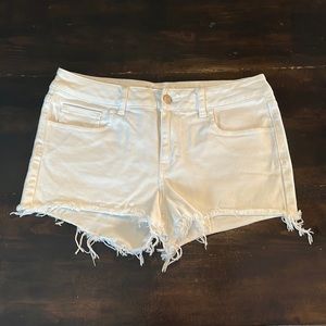 PINK White Denim Shorts